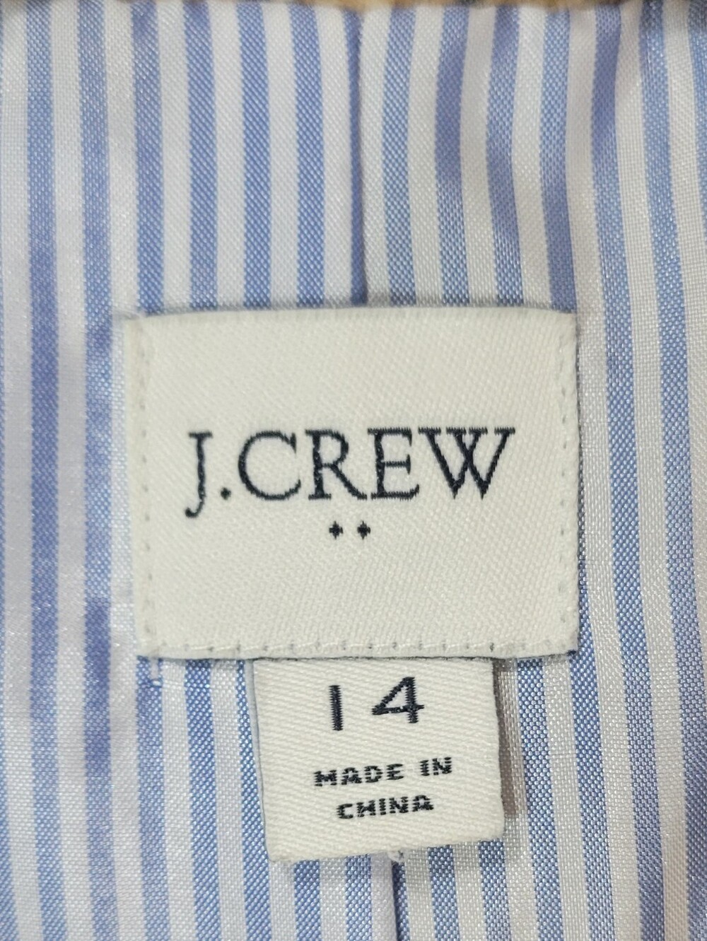 J.Crew Plaid Herringbone Tan Wool Blend Schoolboy Blazer Old-money Academia Fall - Picture 7 of 15